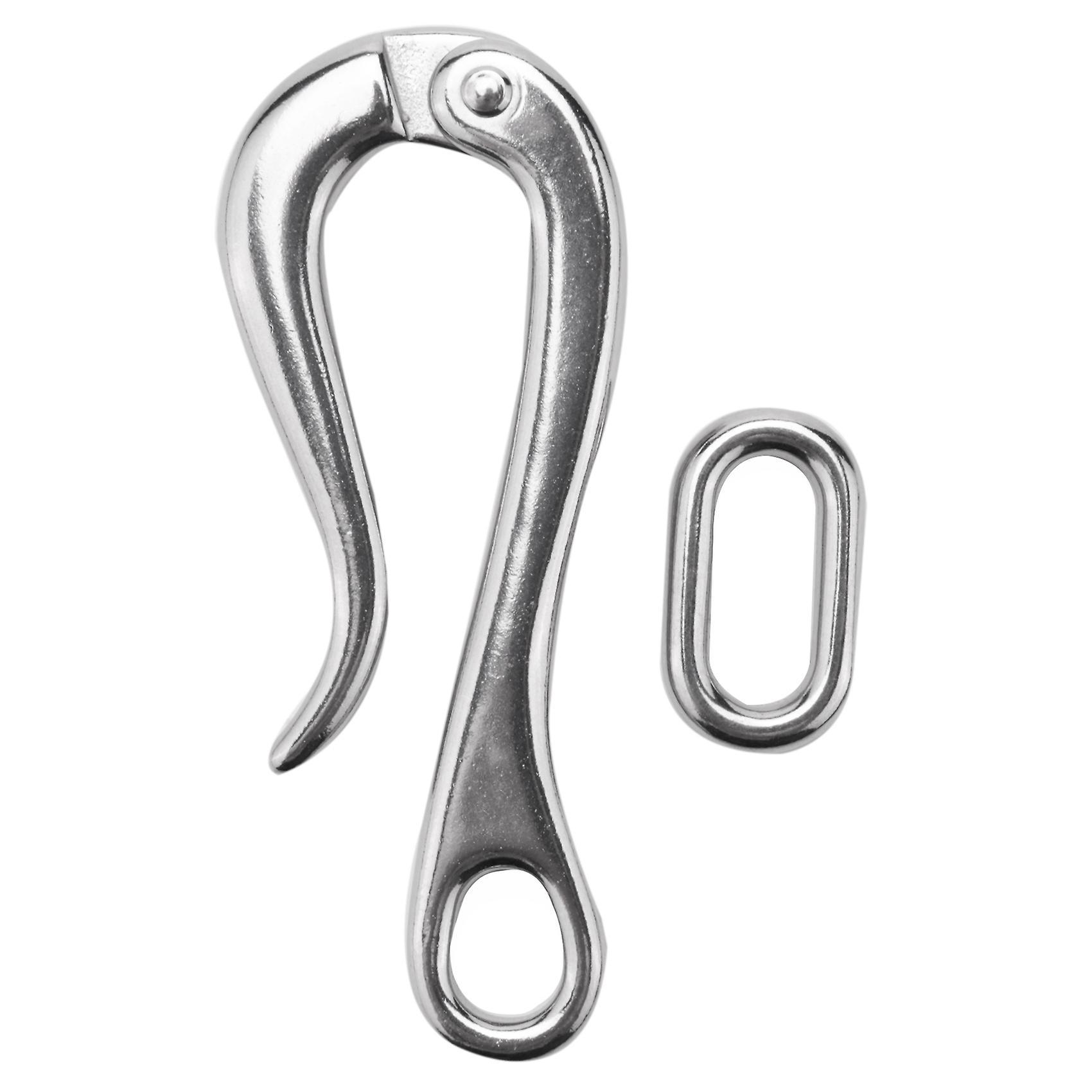 TK 100mm Pelican Gancho y Ojo con Enlace de Liberación Rápida Arce inoxidable 316 Marine Boat Hardware