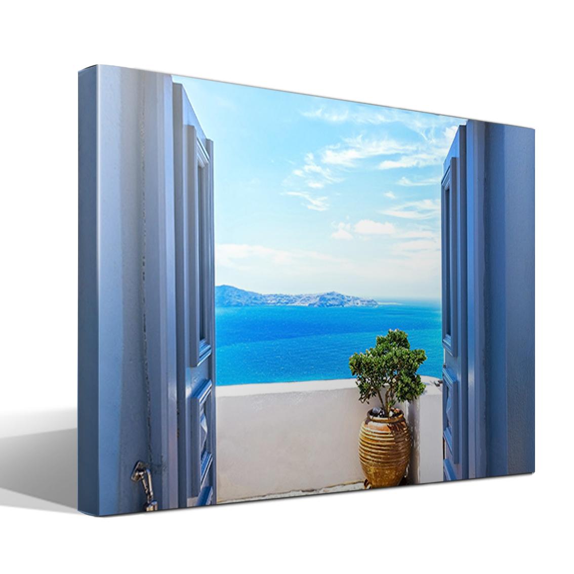 Cuadro Canvas Vistas Griegas 2 - Santorini - Alta Resolución - Lienzo 100% Algodón - Bastidor Madera - HQ