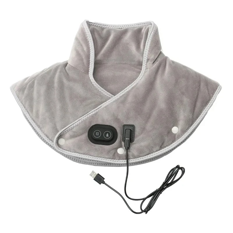 Almohadilla Calentadora De Hombros Y Cuello Eléctrica Con Tres Velocidades Masajeador Termal Cervical USB Relajante Para Espalda