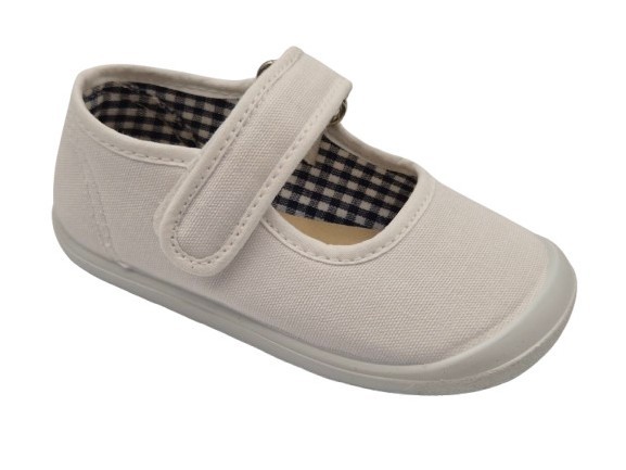 Merceditas Lona Barefoot Para Niñas, Marca Vulpeques, En Color Blanco O Marino. Vul-Peques