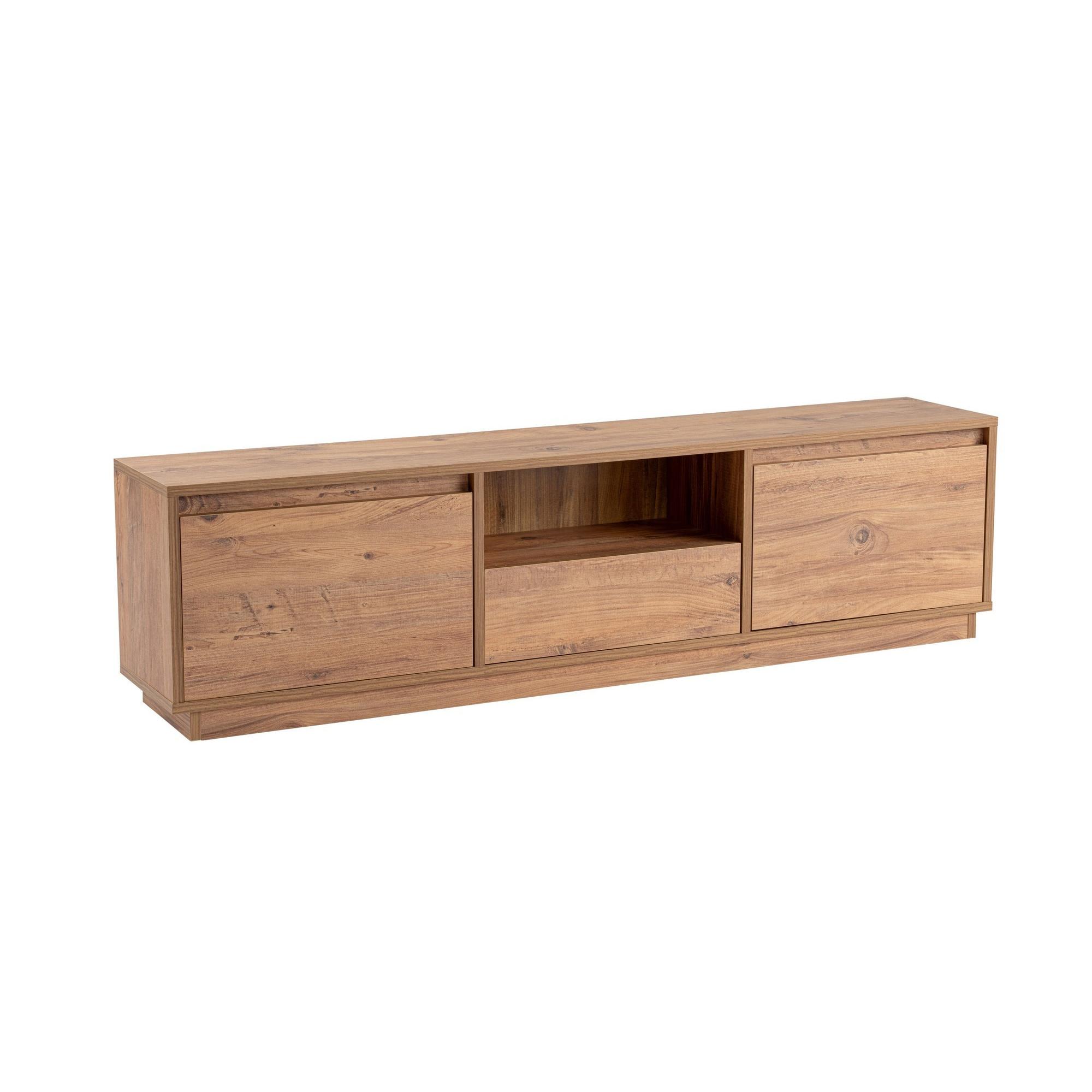 Habitat y Jardin - Mueble para la tele de madera <<Vanguard>> - 160 x 29 x 42 cm - Pino del Atlántico