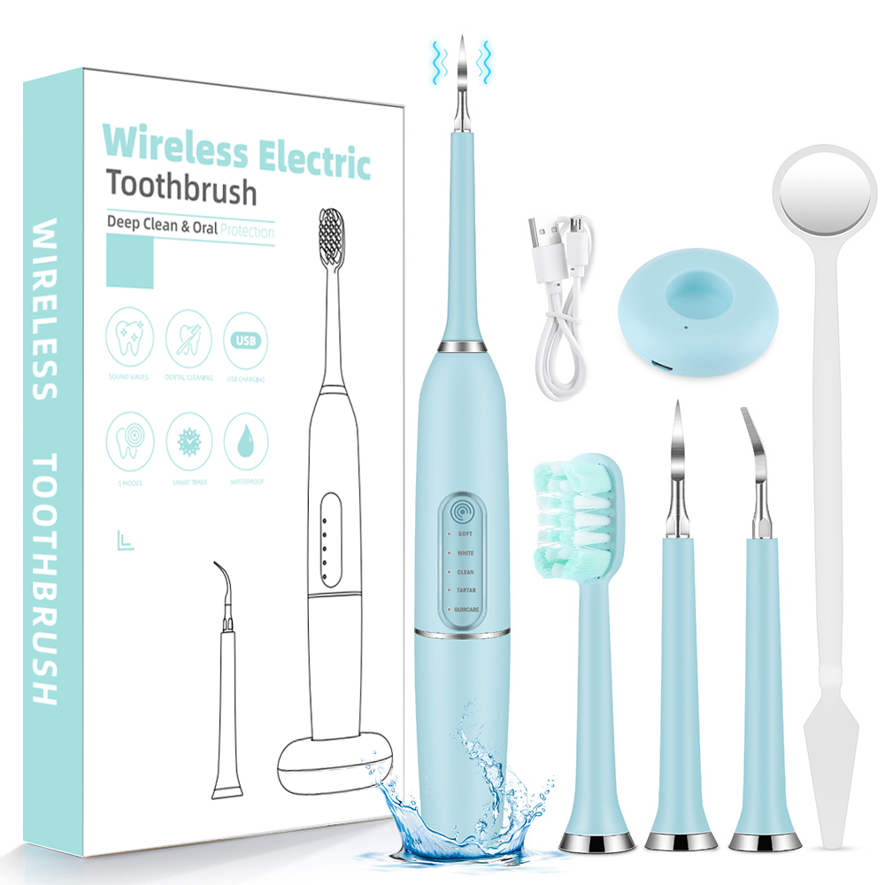 Eliminador de sarro para limpieza Dental, cepillo de dientes eléctrico, Sónico raspador, escalador para el cuidado del blanqueamiento Dental