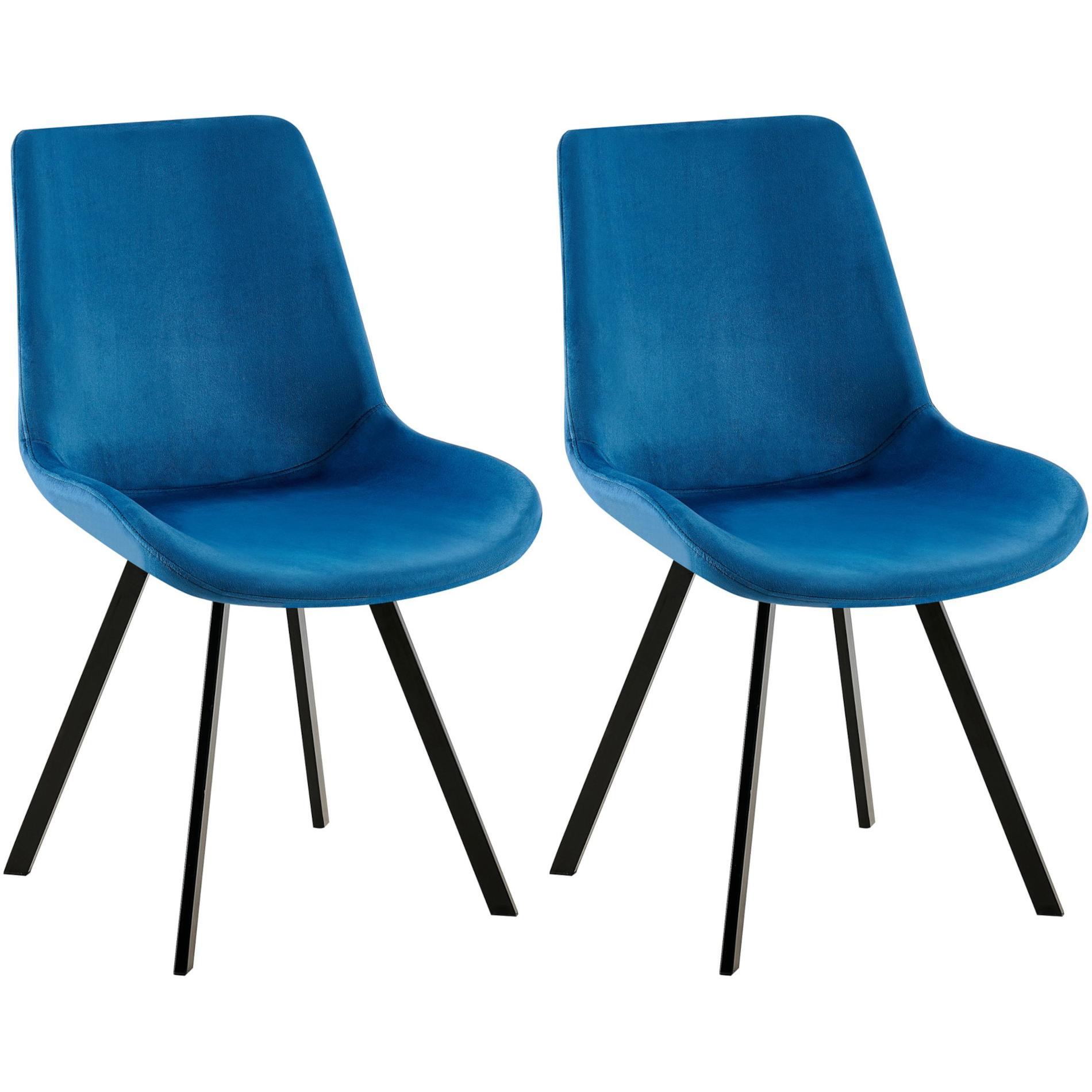2er Set Esszimmerstuhl Lewes Samt
