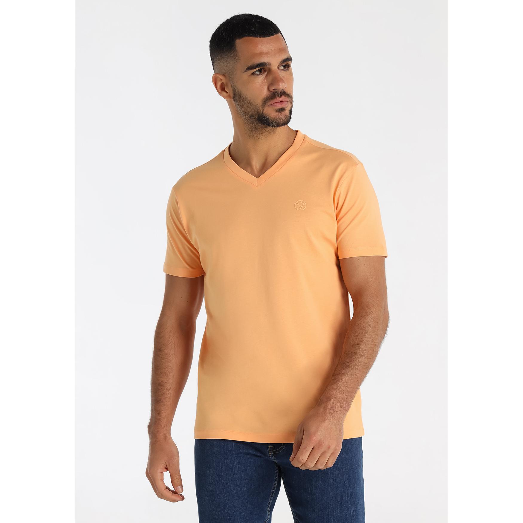 SIX VALVES - Camiseta Manga Corta Naranja