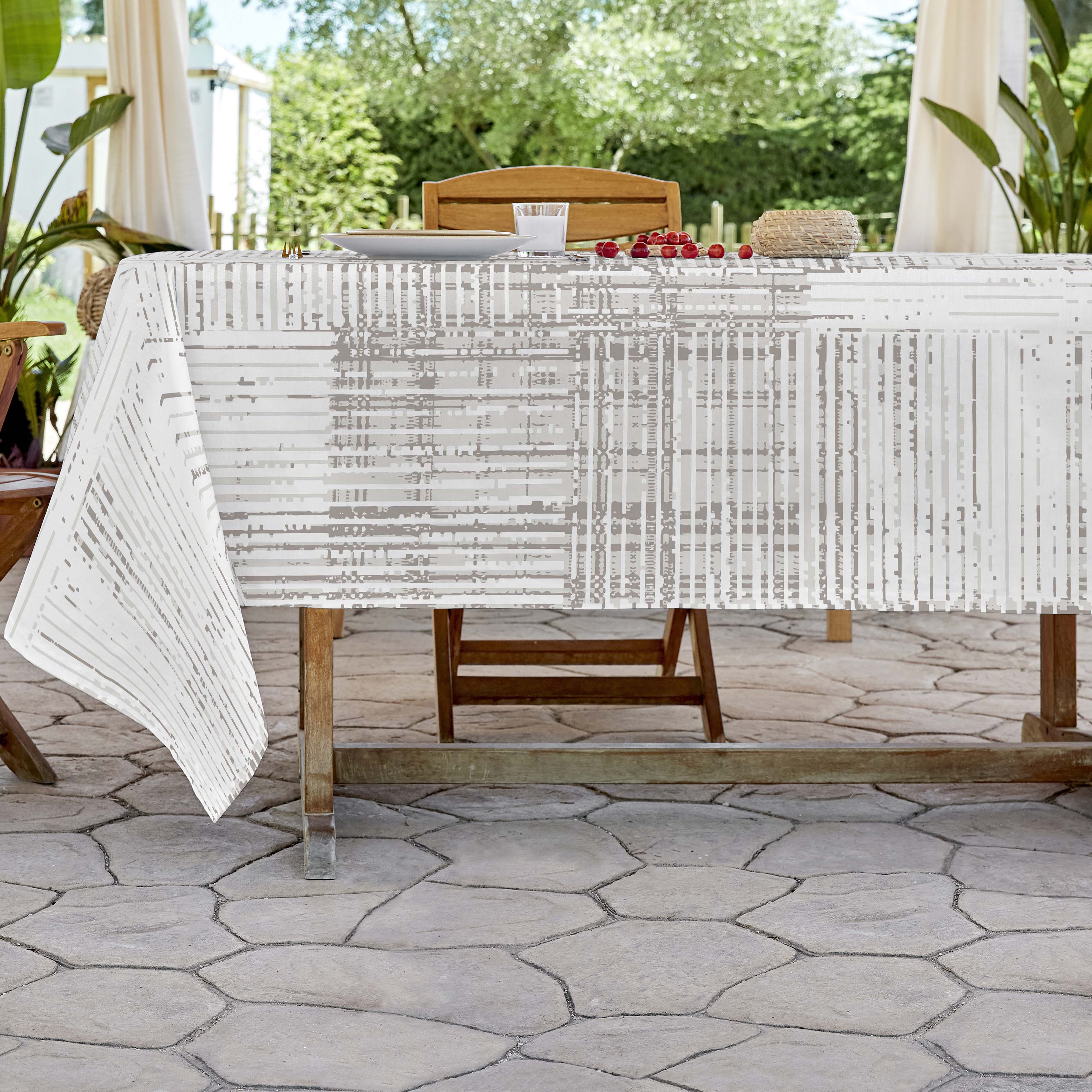 SANDAL - Mantel de Tela Estampado y Antimanchas - Mantel para Interior y Exterior - 5 modelos diferentes - Modelos Geométricos - 140x200 / 140x250