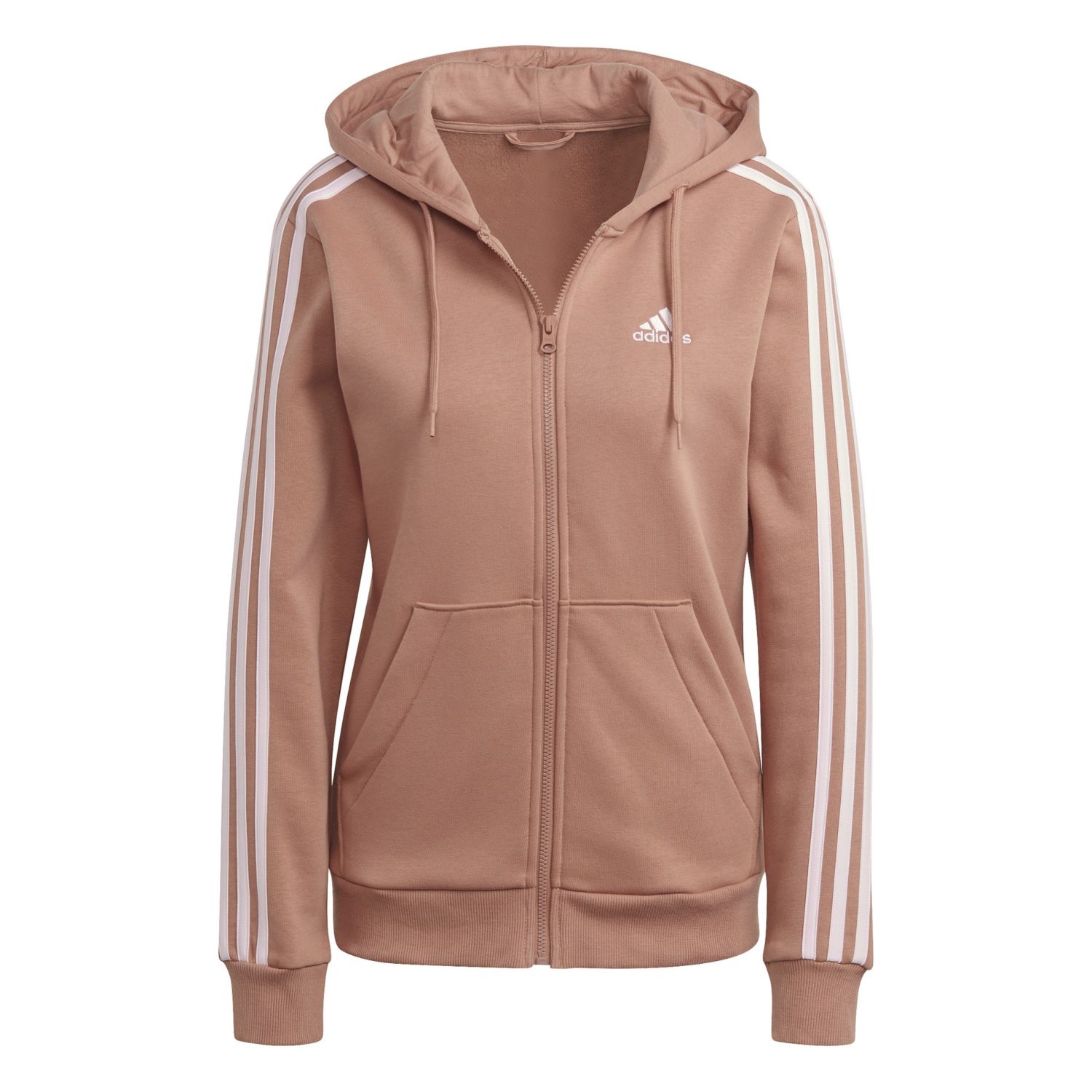 Adidas W 3Stripes Fleece Hoodie Casual Mujer Sudaderas