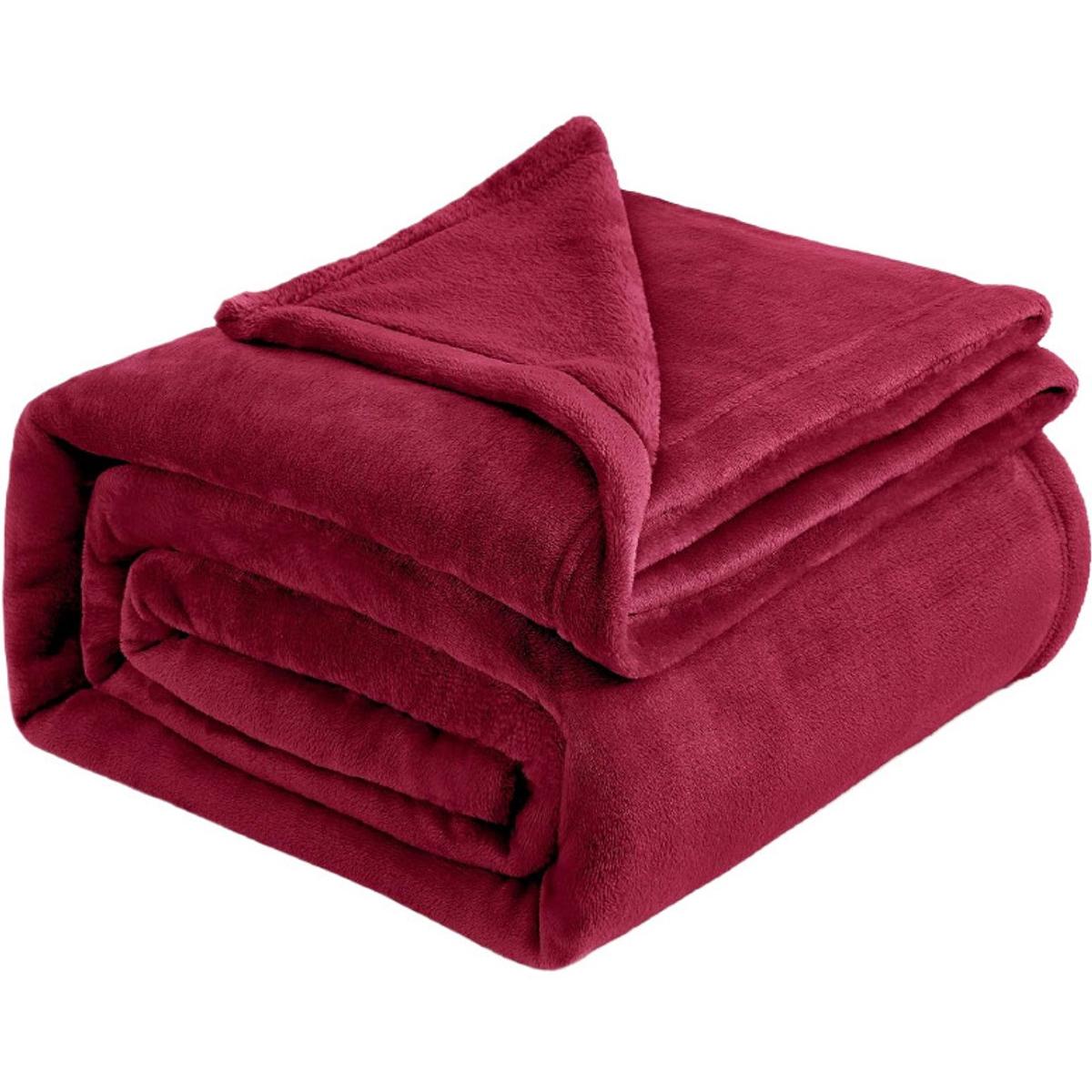 1 stuks Knuffelige Pluizige Deken Bank - Zacht/Warm/Lichtgewicht Bankdeken Bankdeken voor Bank/Bed/Bank, Flanel Fleece Deken, 45X65cm,Bourgondië