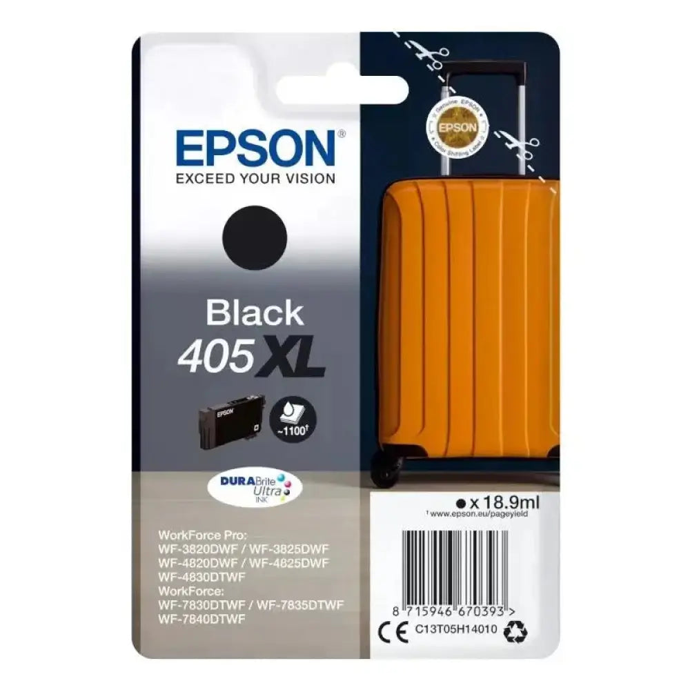 Epson - Cartucho de tinta original Durabrite Ultra negro XL T05H140 para impresoras WorkForce Pro y WorkForce, resistente al agua y al borrado, 1100 páginas