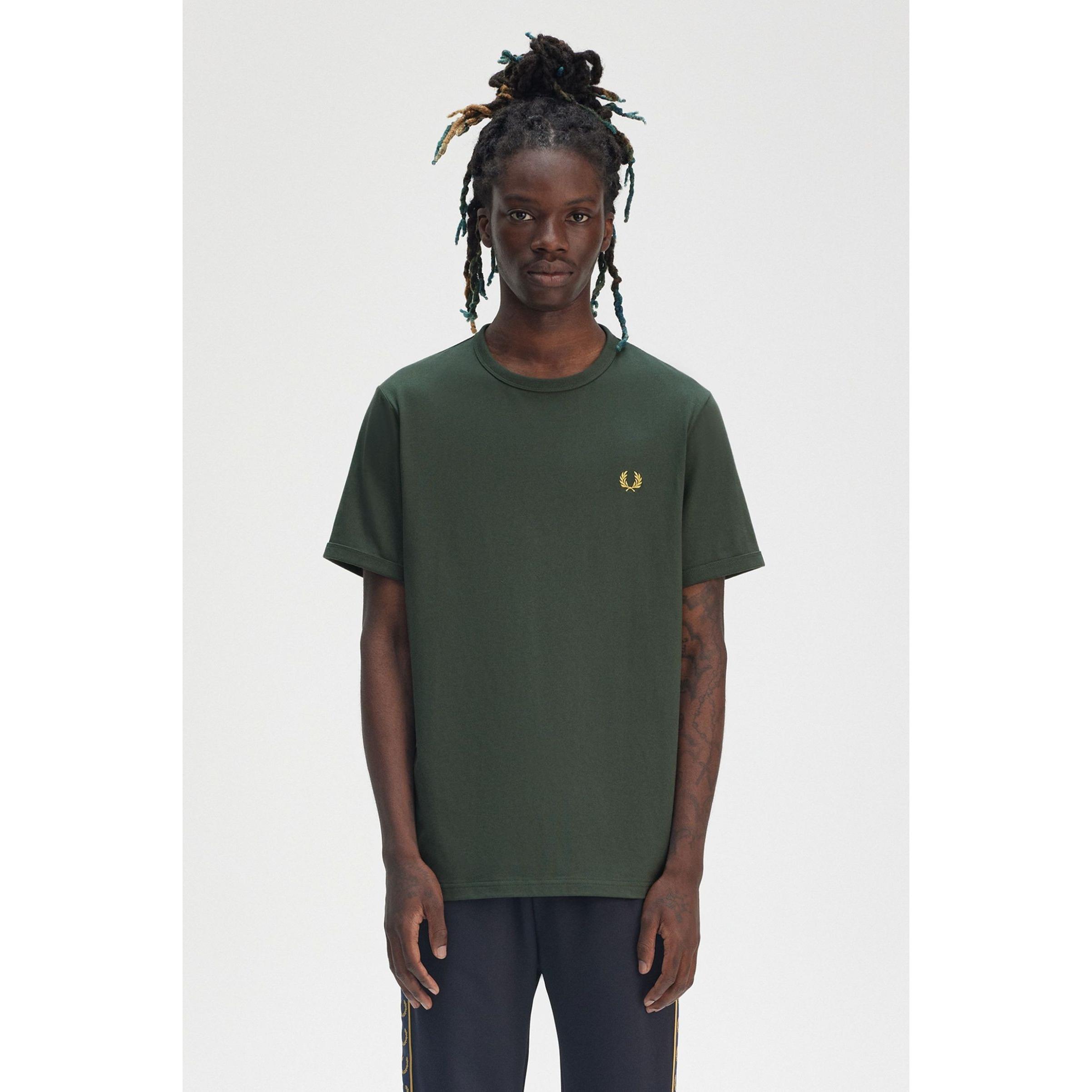 CAMISETA FRED PERRRY M/C MINILOGO COURT GREEN