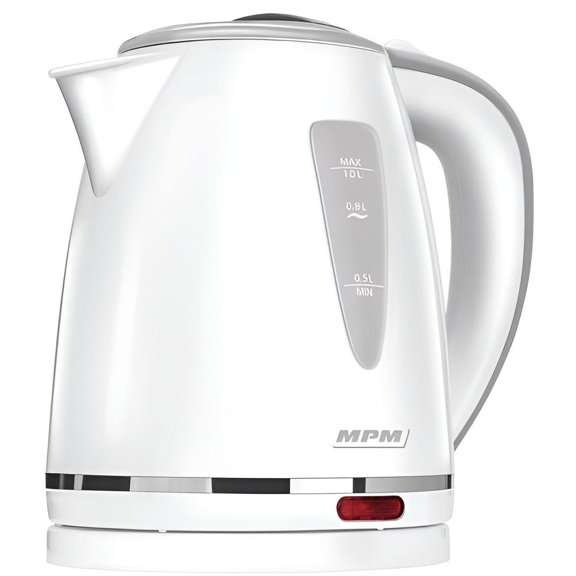 Mpm Mcz-64 Thermoresistent Polymer Wireless Electric Water Kettle, 1 Liters, 1200W, Bpa Free, White