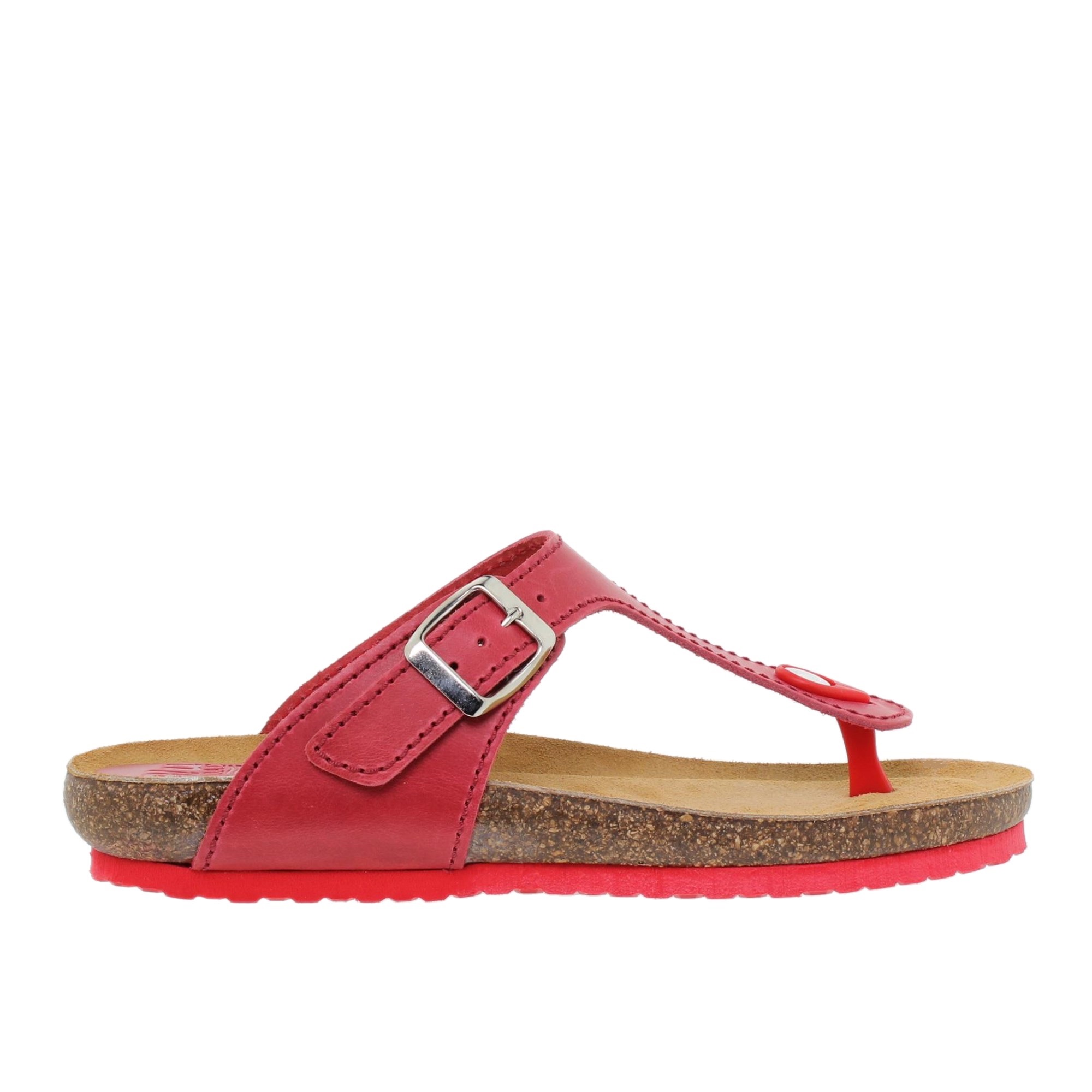 Blusandal Sandalia Plana Mujer Piel Rojo Bio 502BLU