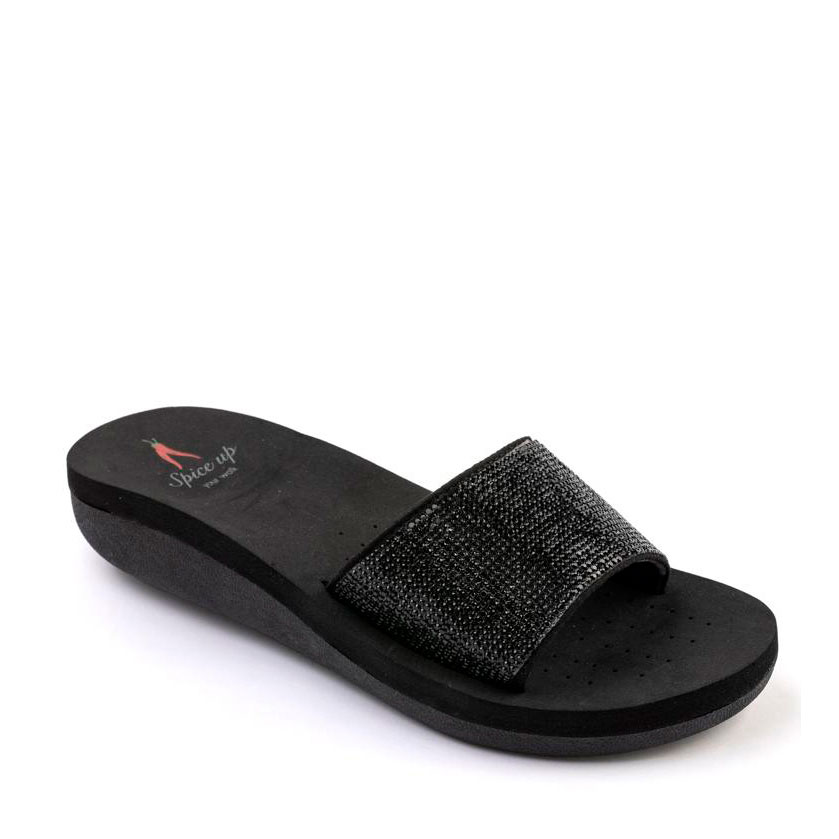Spice Up Chanclas Negras SU25015-31038 , para Mujer