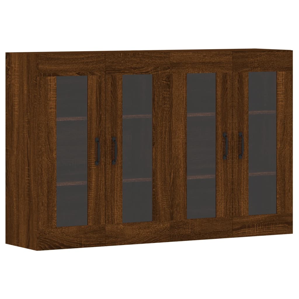 Armarios de Pared Vidaxl 2 Uds Madera Ingeniería Negro