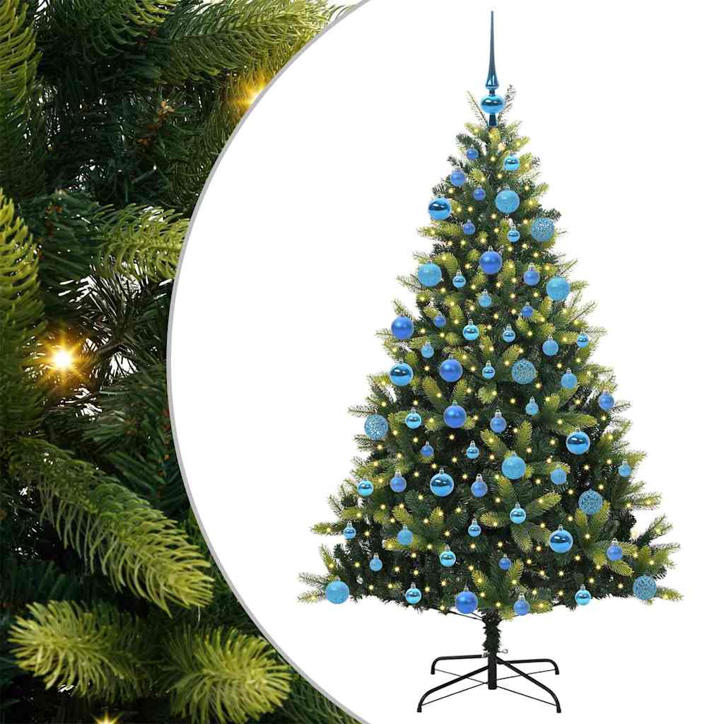 vidaXL Árbol de Navidad Artificial Plegable 300 LEDs Verde 180 cm