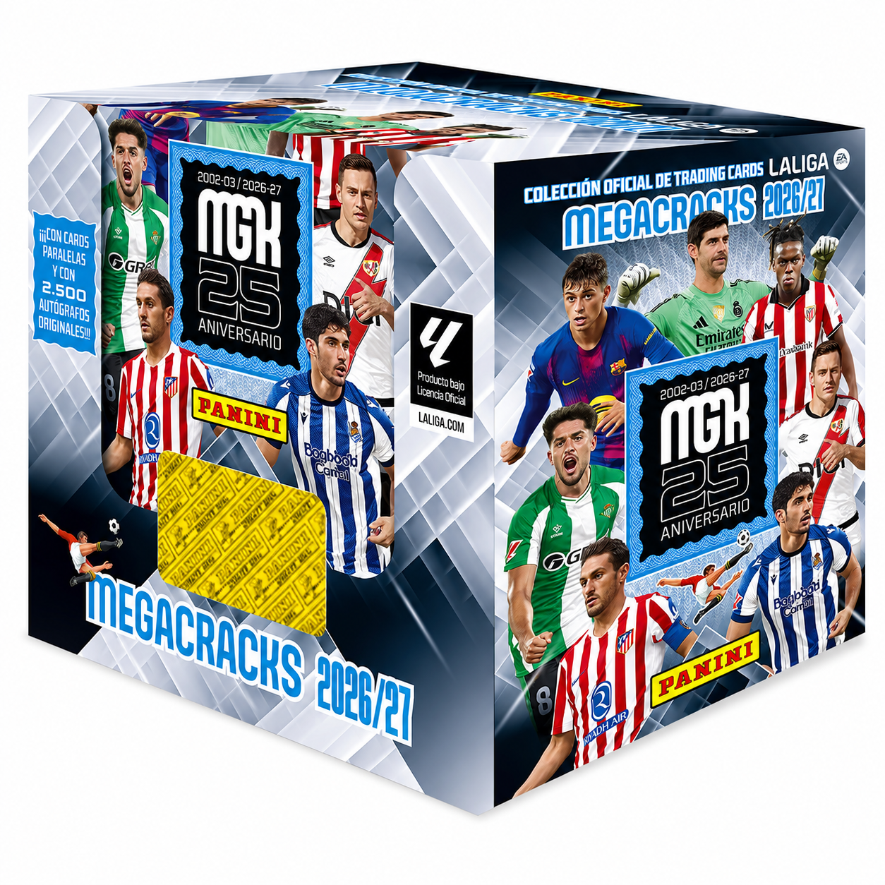 Megacracks 2026/27 - Cajita con 50 sobres - Colección Oficial Panini