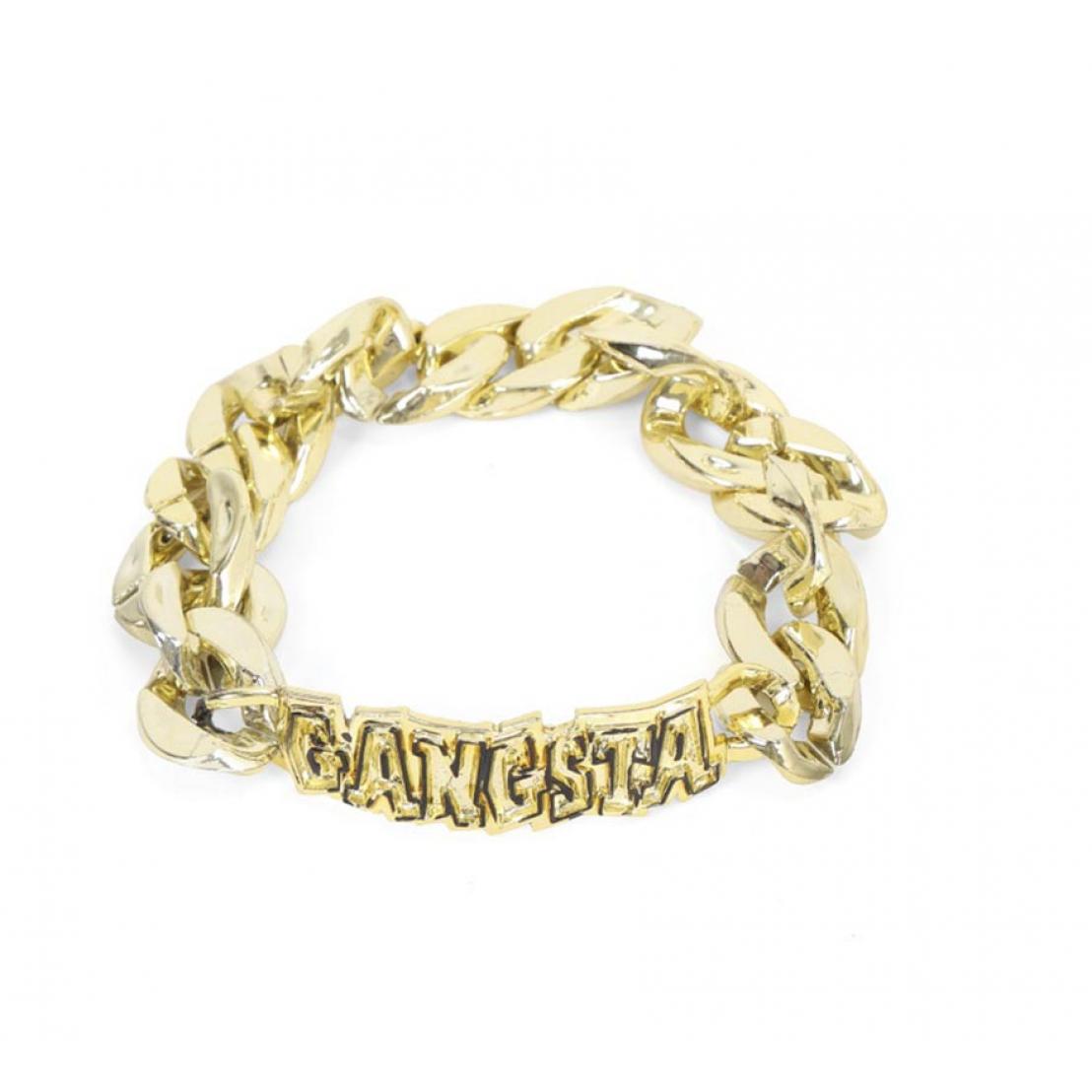 Partilandia Pulsera Gangsta dorada de 14x1,5 cm