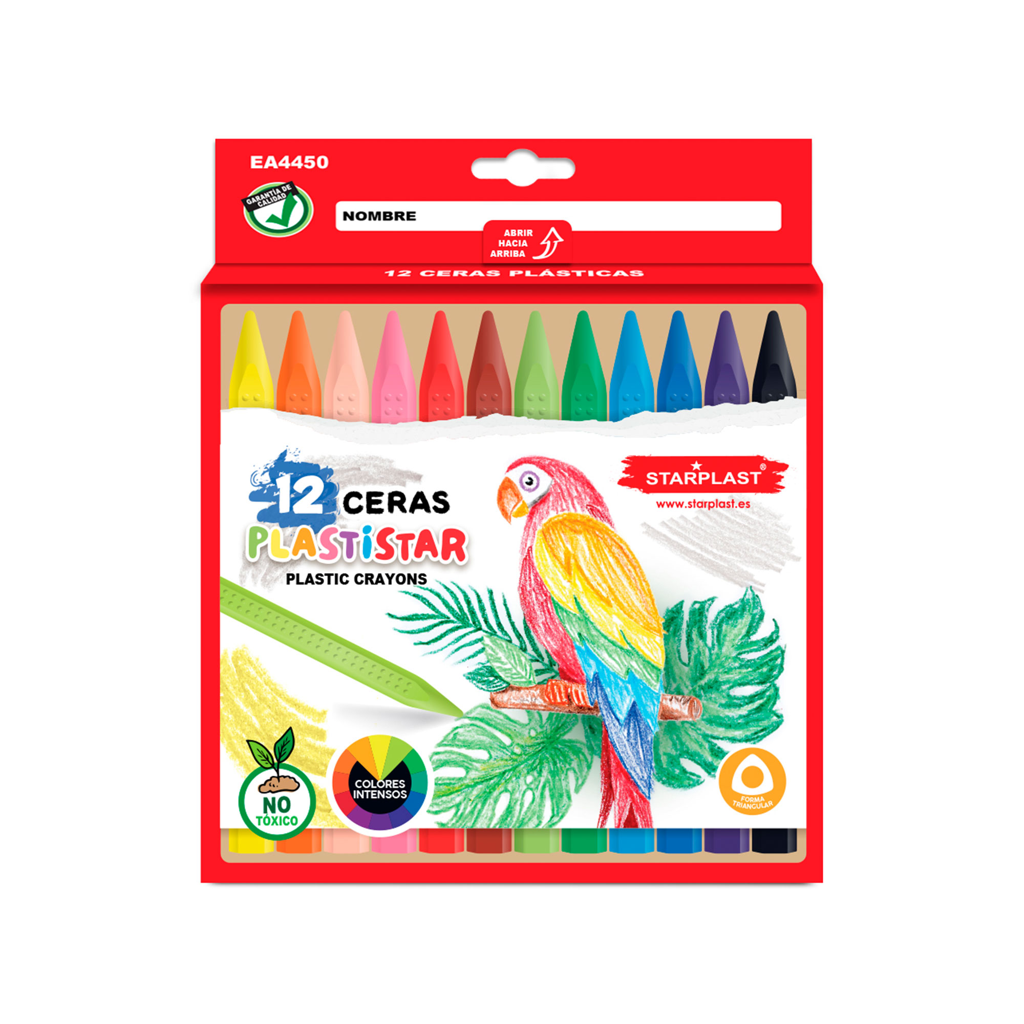 Starplast Estuche de Ceras Plastistar Triangulares - 12, 18 y 24 Unidades