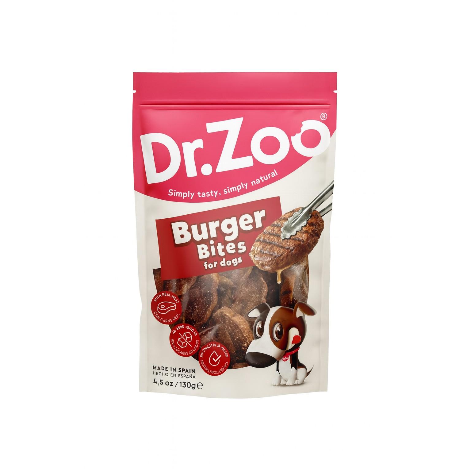 Dr. Zoo Burger Bites For Dog - Snack de Carne para Perros
