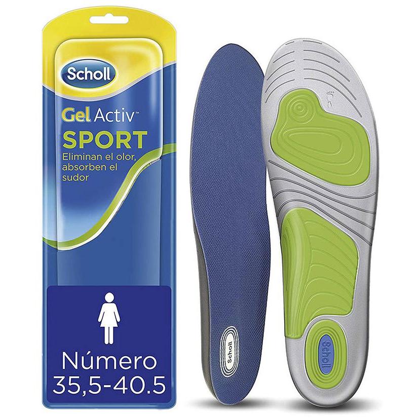 Gel Activ Sport Plantillas Mujer Amortiguación Y Absorción Del Olor #Talla 35,5-40.5 1 U