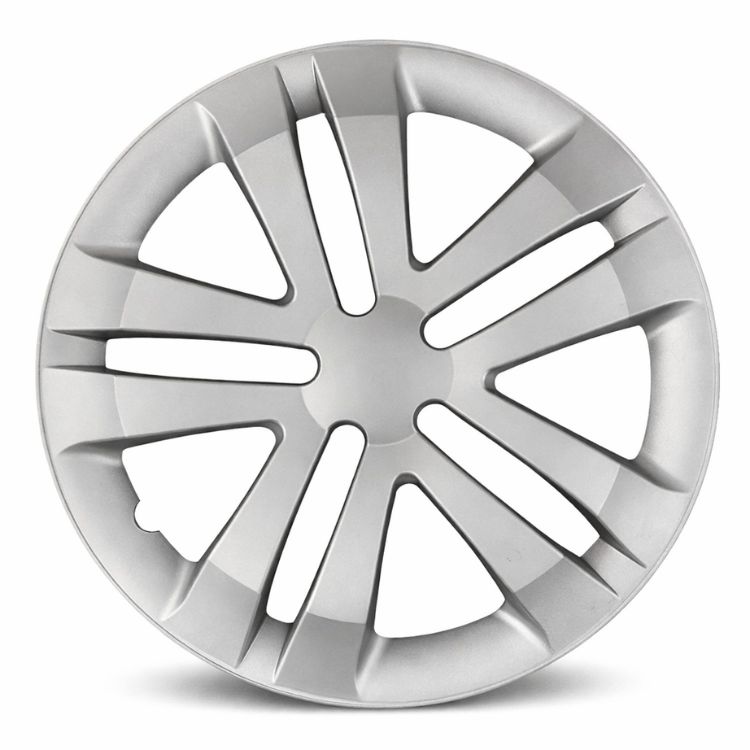 KRAWEHL - Juego de 4 Tapacubos - Modelo Bavaria - Cubre Llantas - Fácil de Instalar - Anillo de Sujección Ajustable - Resistente a los Golpes - Realizado en ABS - Color Plata