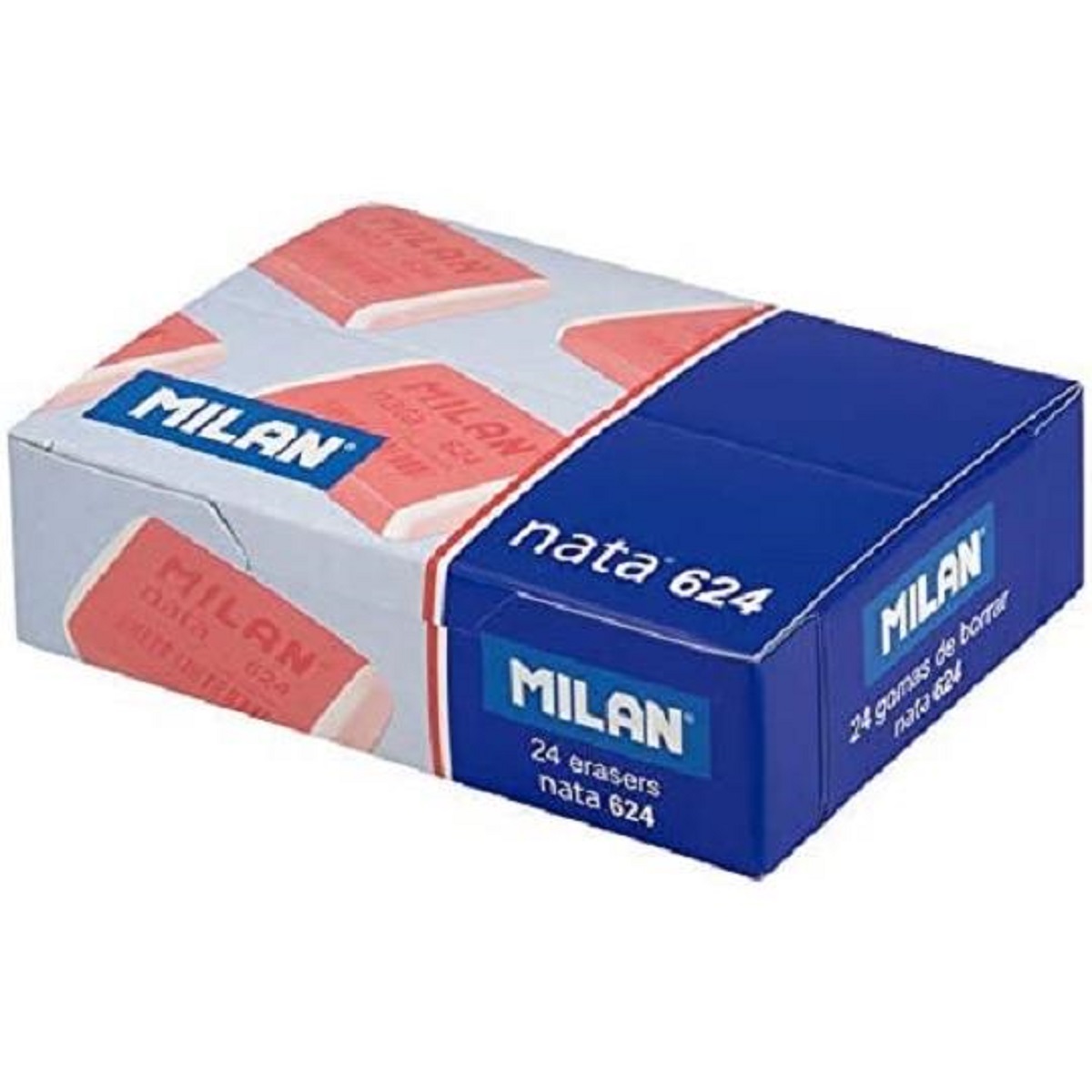 Goma de Borrar Milan Nata® 624 Rosa - No Abrasiva