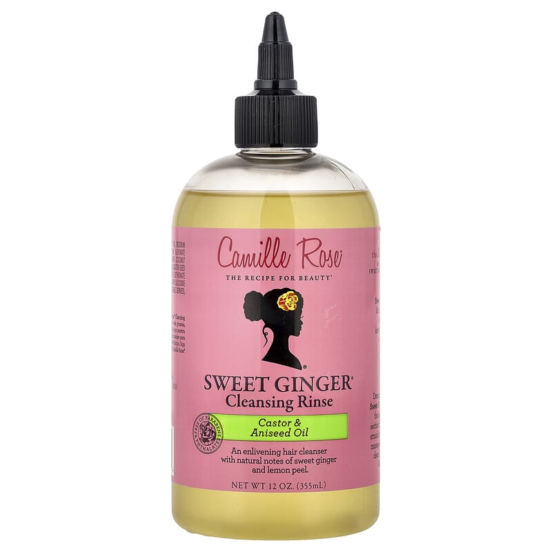 Camille Rose Sweet Ginger Cleansing Rinse 12oz – Champú Sin Sulfatos Cabello Rizado Hidratación Suave