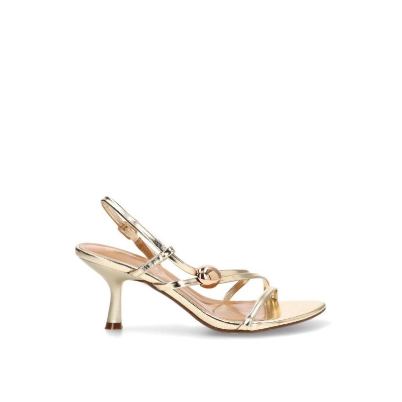 Sandalia Weekend Buonarotti - Mujer - Tacón Medio - Modelo Cj-5737 - Color Oro