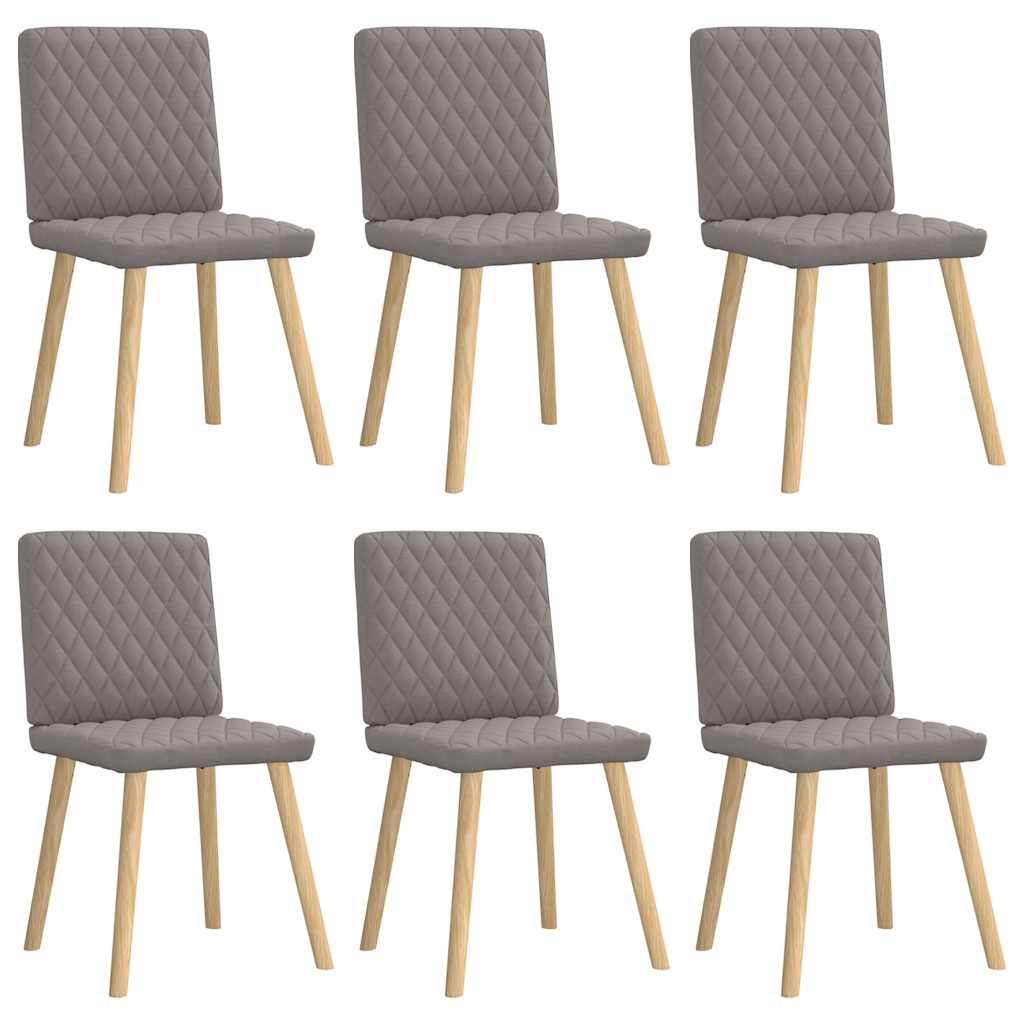 vidaXL Sillas de comedor 6 unidades de tela  45 x 54 x 86 cm Multicolor