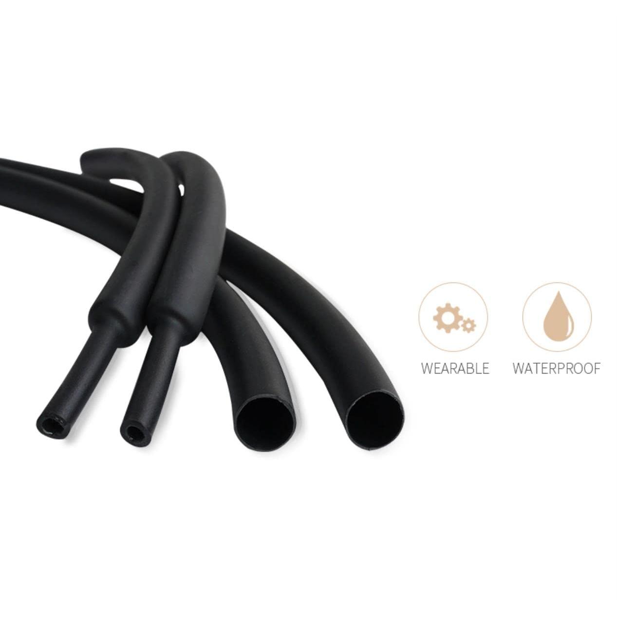 Madrid Gadget Store - Tubo Térmico de 2 Metros de Doble Pared Termo Retráctil Termorretráctil para Cables 2:1 Poliolefina 4mm de Diámetro, EVA Material, Resistencia al Agua IP56, Ideal para Aislamiento Eléctrico y Conexiones de Cables, No se Decolora