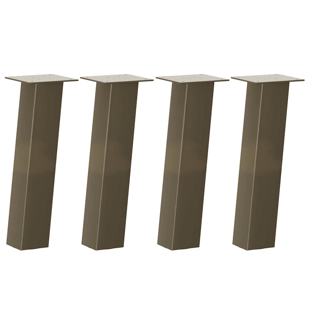 vidaXL Patas para mesa de centro (4 unidades) 42 cm, acero