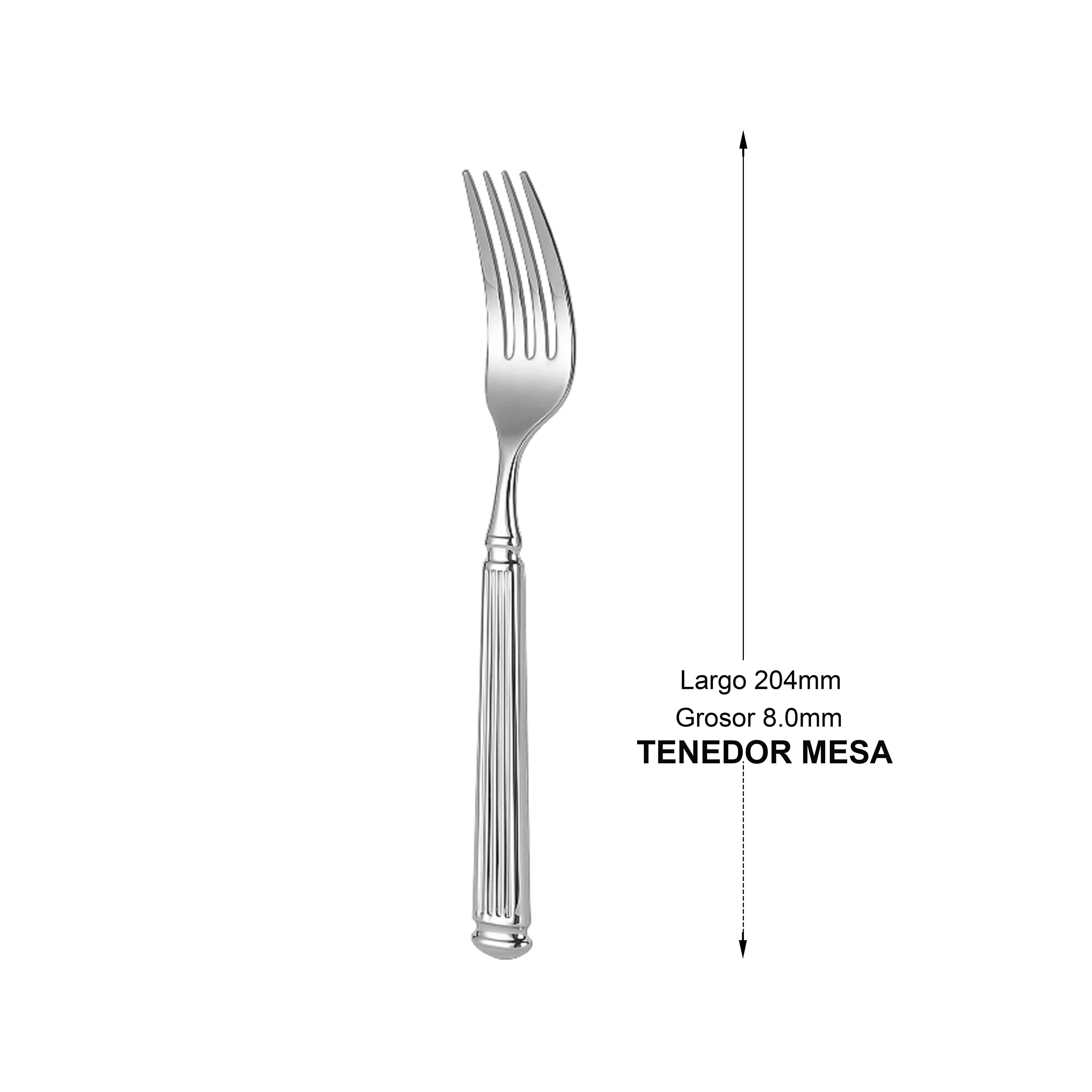 Mr.Spoon Serie Milan Cubiertos Premium Acero Inoxidable 18/10 Plata, Alta Calidad, Apto para Lavavajillas, Cubiertos Individuales con Múltiples Opciones: Cuchillo, Tenedor, Cuchara, Postre, Fruta y Café, Cubertería Moderna para Cocina Hogar Restaurante