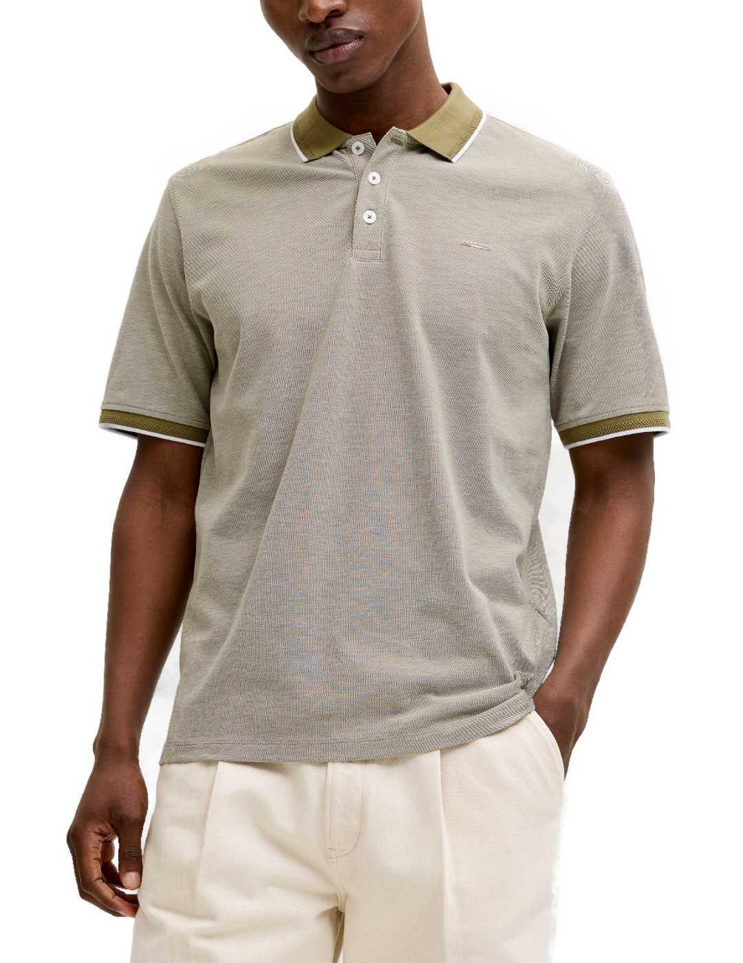 Polo Jack&Jones Bualves verde oliva para hombre