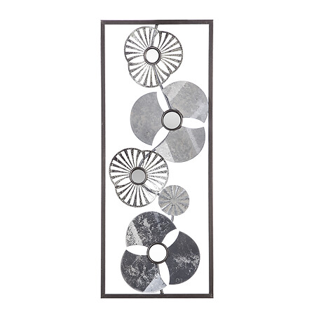 Decoración de pared Iria 25 x 61 cm metal plateado