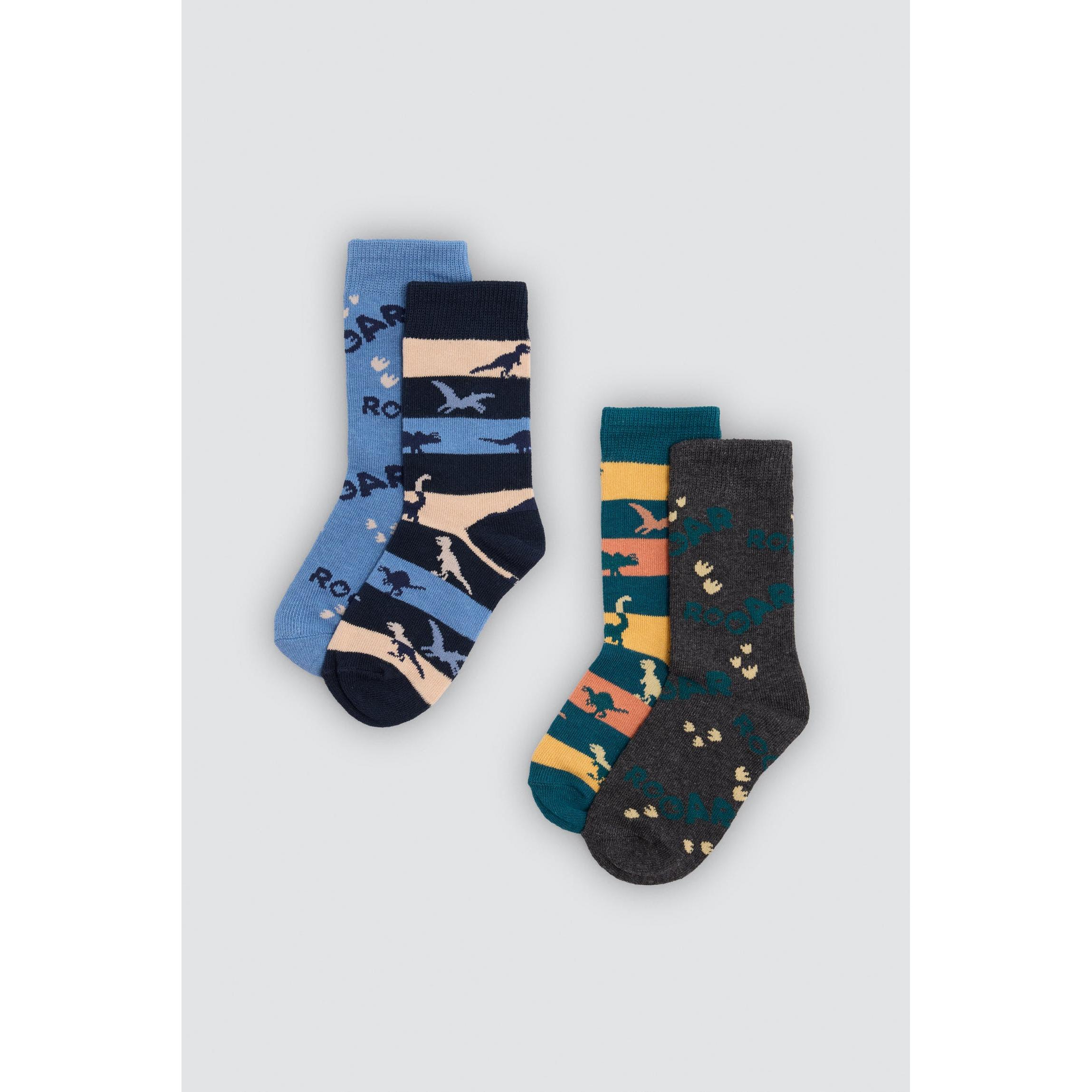 Ysabel Mora - Pack 4 calcetines estampado dinosaurios