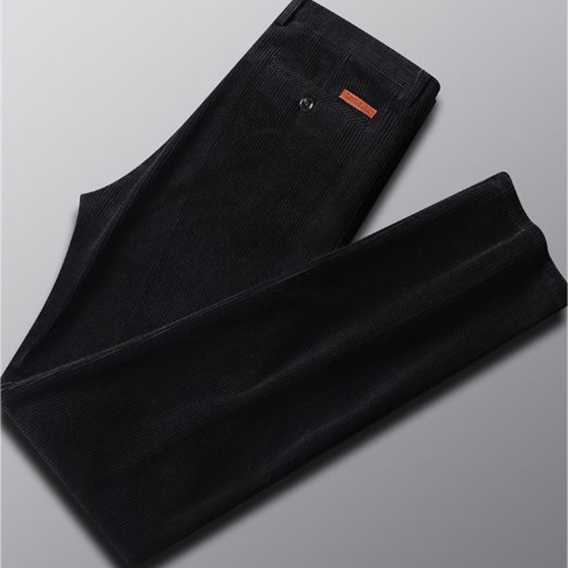 TK Pantalones Casuales Para Hombre De Terciopelo Corduroy Corte Recto Estilo Coreano Marcas Dad Y Business Talla Media Con Cierre De Cremallera