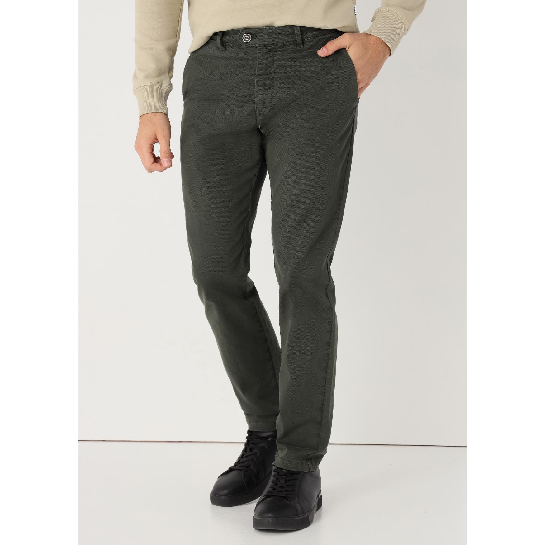 BENDORFF - Pantalon chino textura print - Slim - Tiro Medio - Tallaje en Pulgadas- Tallaje en Pulgadas