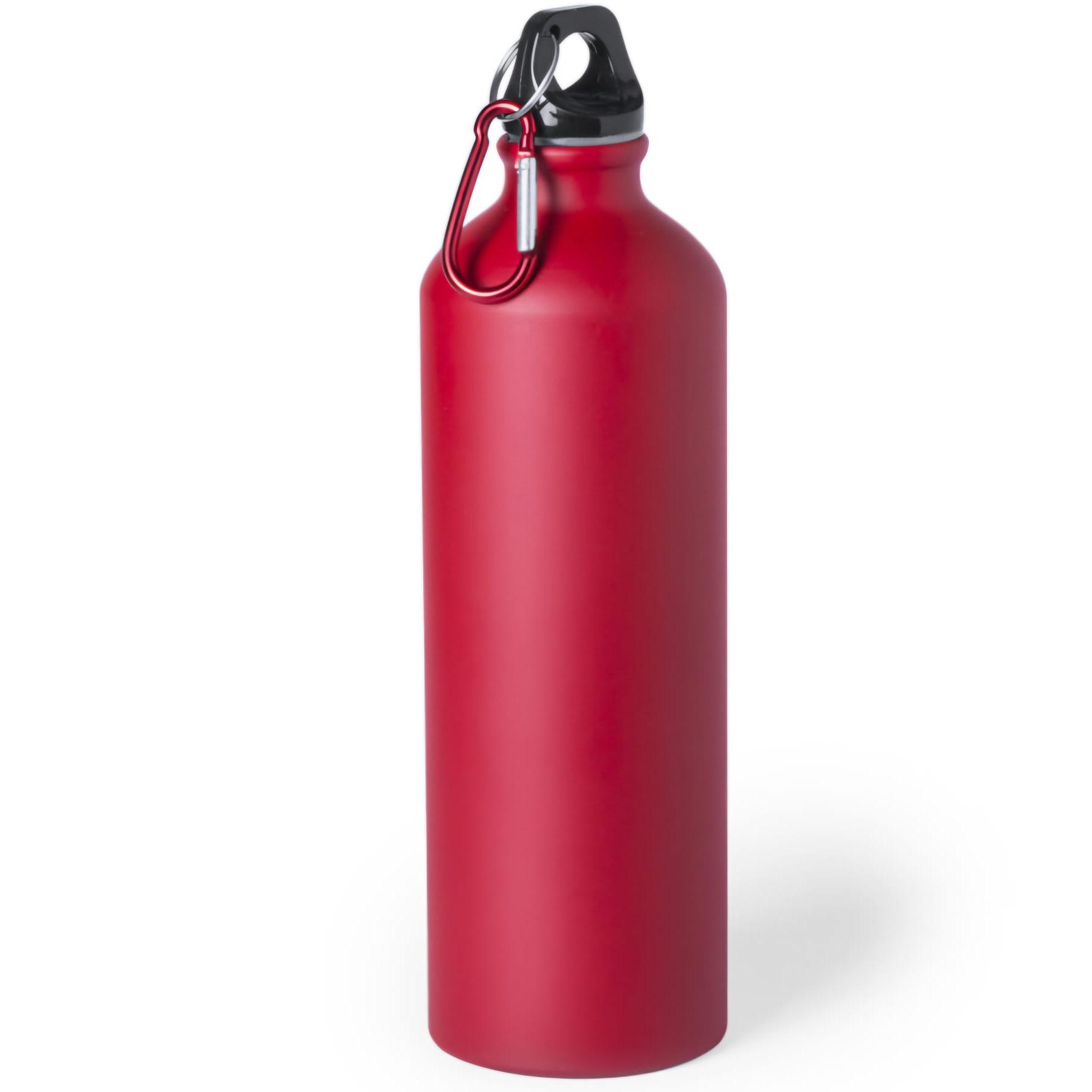 Botella de Agua de Aluminio, Capacidad 800 ml, con Tapon de Seguridad y Mosqueton Metalico, Bidon Ligero para Trekking, Camping, Gimnasio, Botella de Agua de Aluminio, Capacidad 800 ml, con Tapon de Seguridad y Mosqueton Metalico, Varios colores