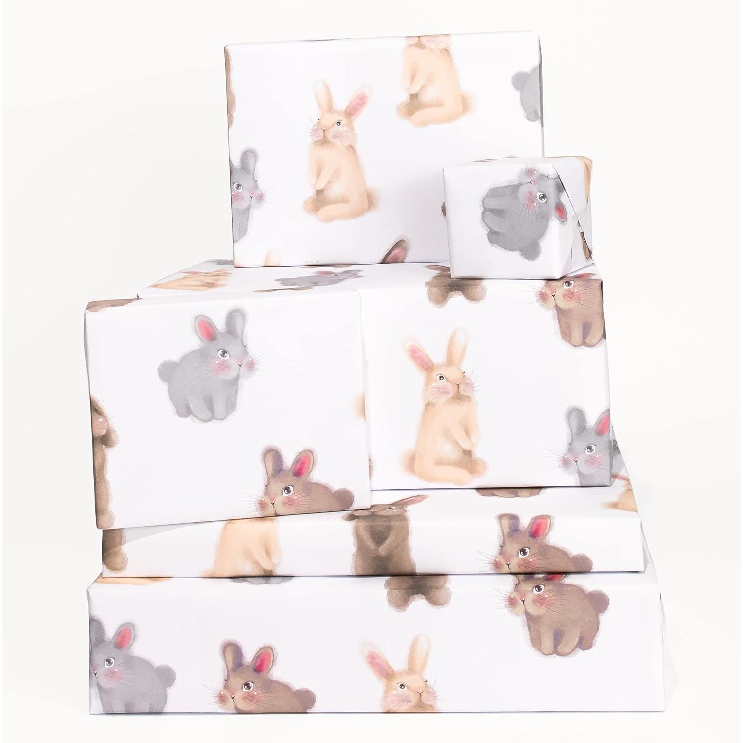 -Papel de Rego con conejitos Lindos para Niños-6 Hojas de papel de Rego para niños