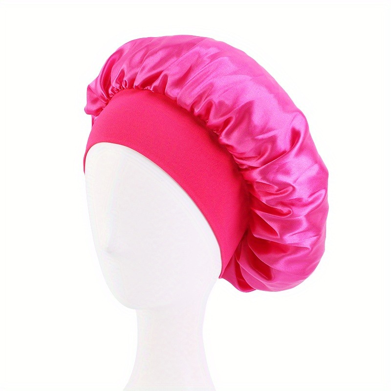 TK 1pc Gorro De Dormir De Seda Suave Para Mujeres Y Hombres Capa De Satén Protección Para Pelo Rizado Estilo Bobeo Duradera No Desliza Todo La Noche