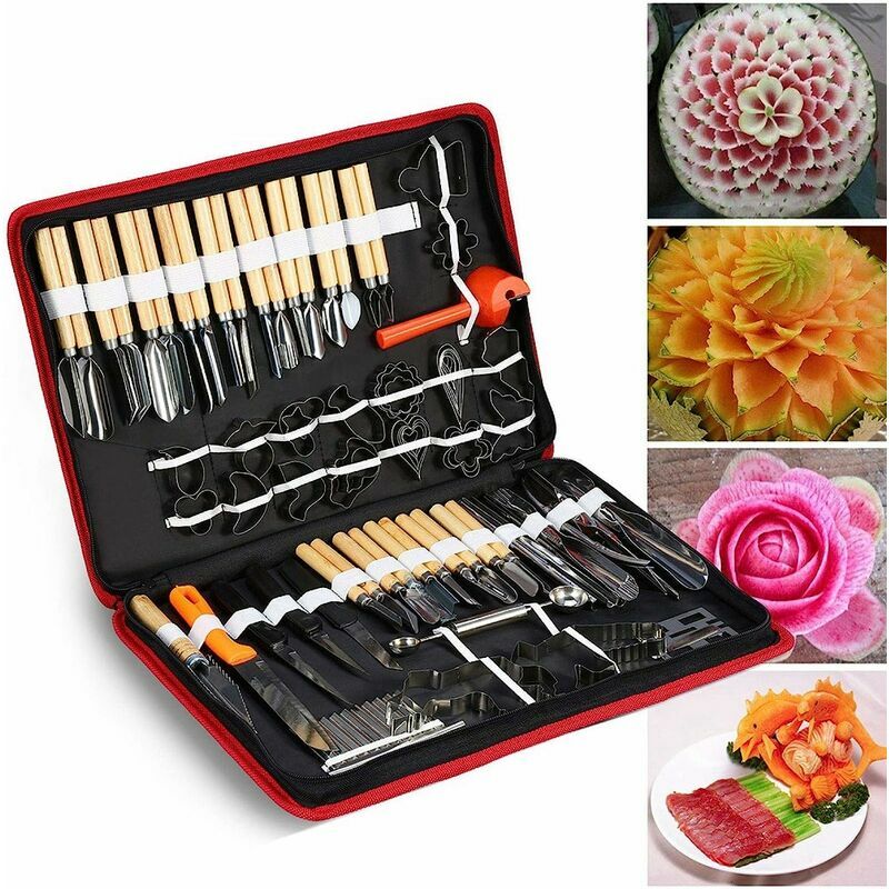 CA Kit de 80 herramientas para tallar y pelar frutas y verduras.