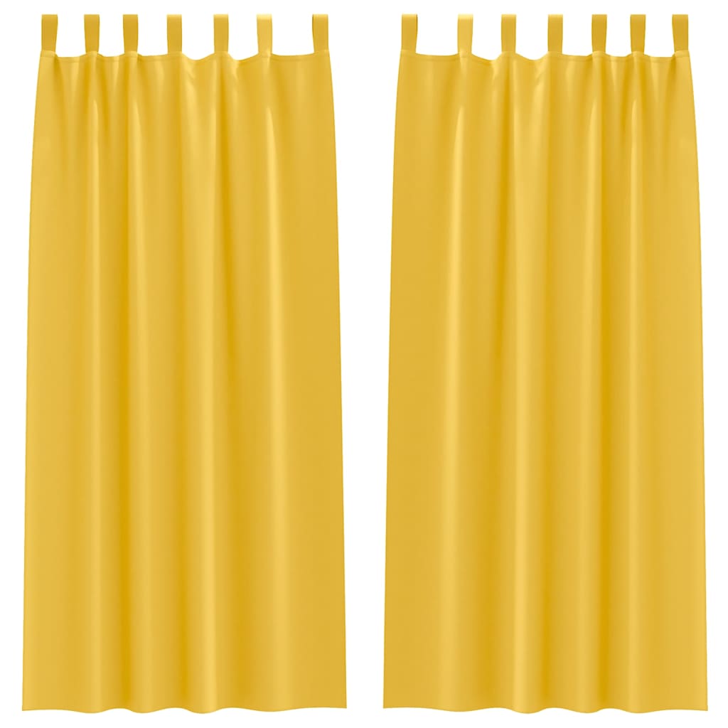 vidaXL Cortinas Opacas con Anillas 2 pcs 225 x 140 cm Poliéster