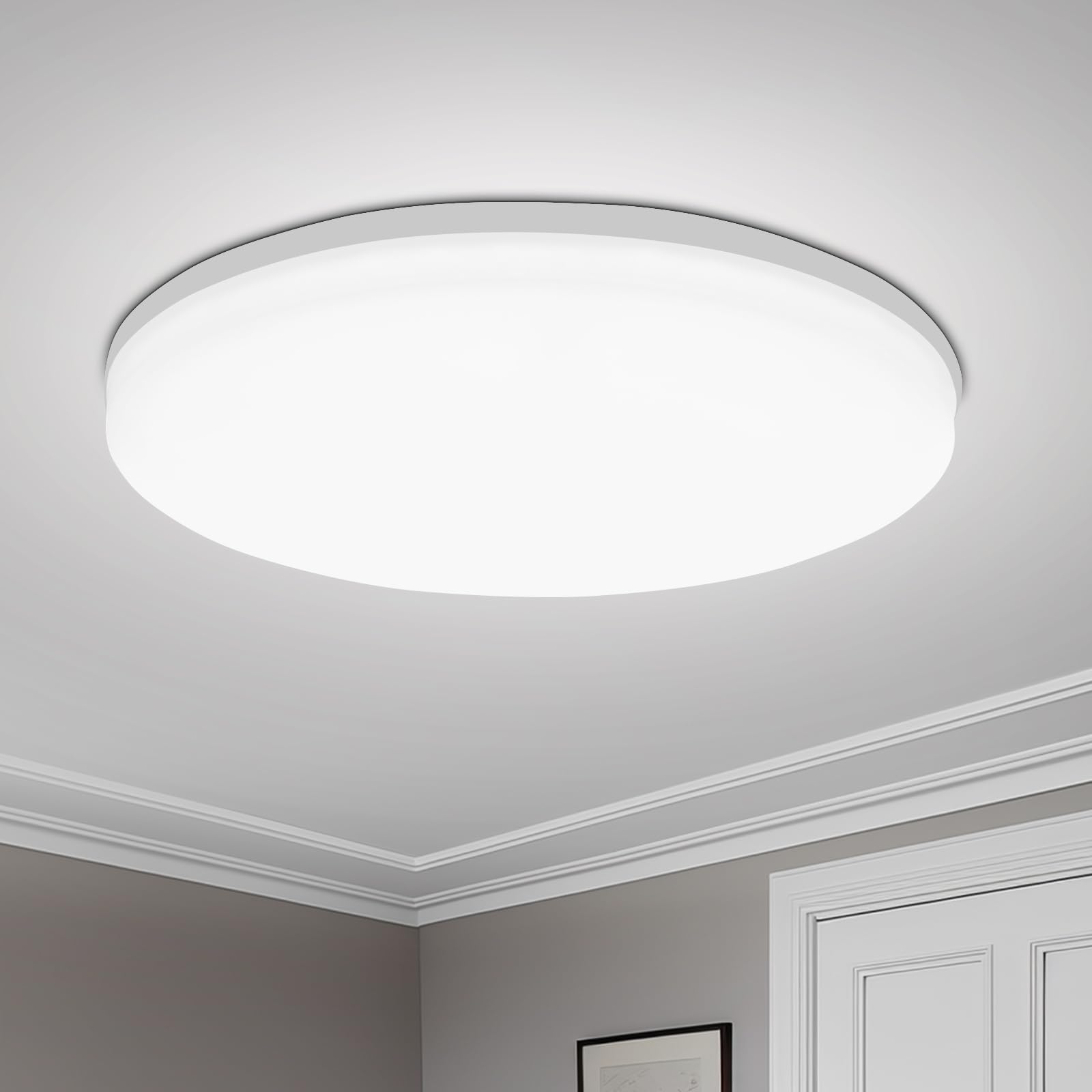 TK Luz De Techo LED Redonda Moderna Para Decoración Del Hogar Iluminación Para Sala De Estar Dormitorio Cocina Fuente De Alimentación AC Ventosa Incluida