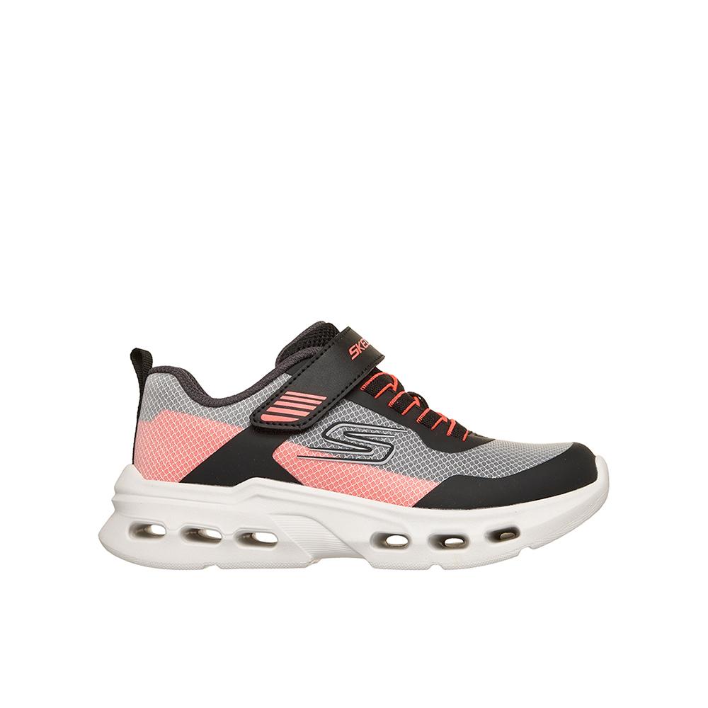 Zapatillas Skechers Glide-Step Drift - Zorzox Gris de Niño, modelo 405125L_BKOR con suela de 3cm cordones y velcro  88966