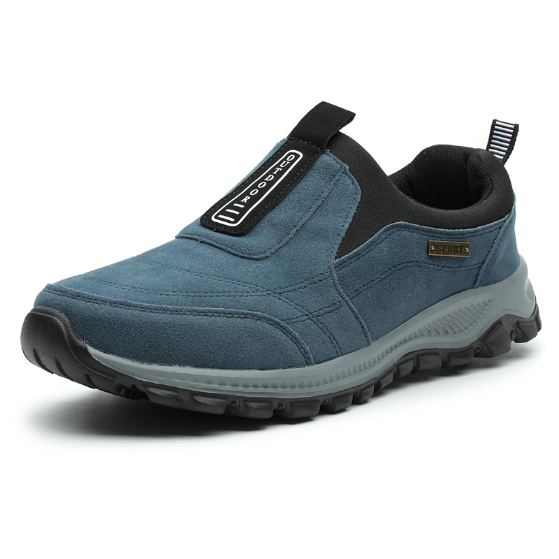 TK Nuevos Zapatos De Senderismo Para Hombres Zapatillas Casuales Slip-on Transpirables De Cuero Sintético Antideslizantes Para Caminar
