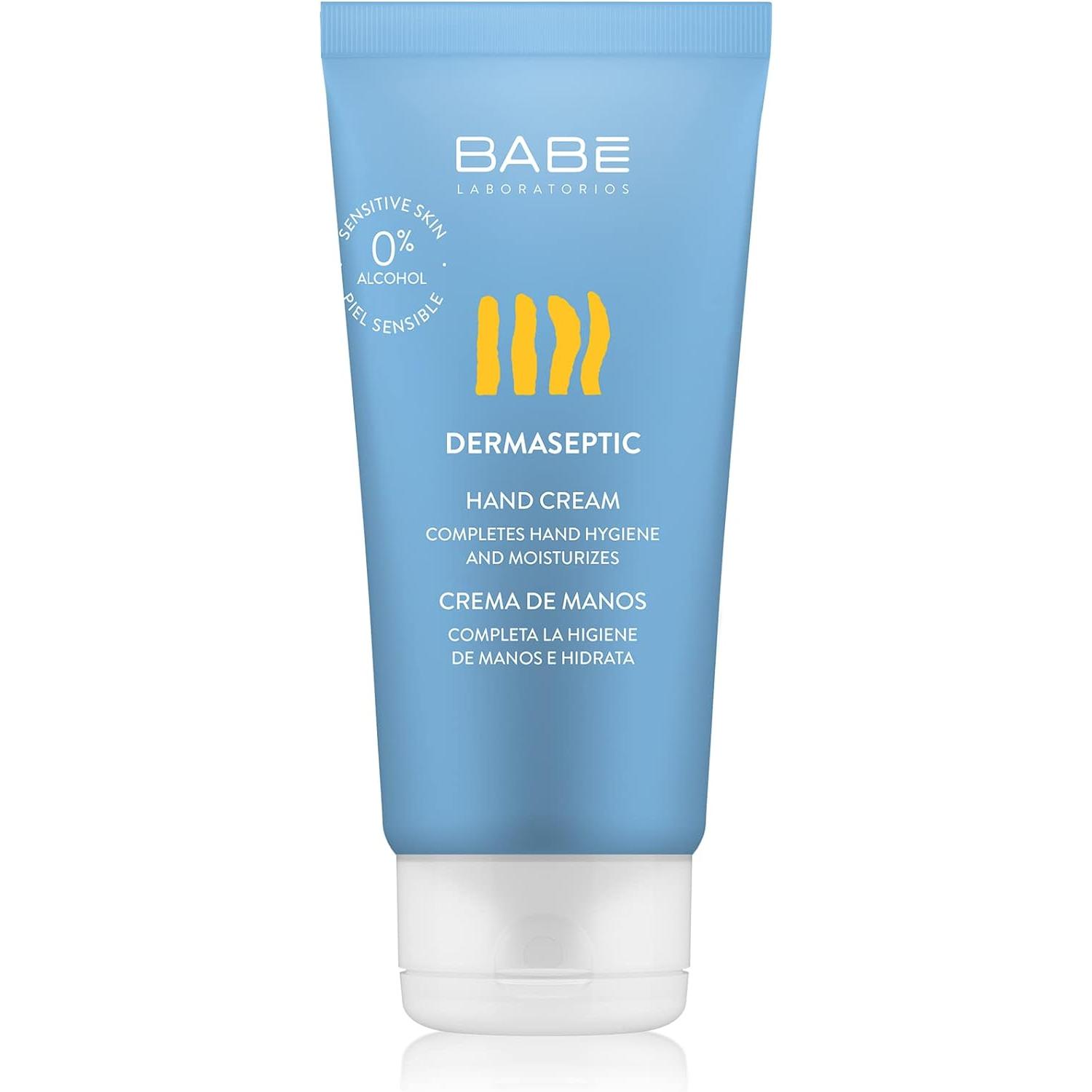 Crema de Manos Babe Reparadora | Dermaseptic Sin Alcohol | Apto para Toda la Familia | Higienizante | Protección Contra Sabañones | 75ml