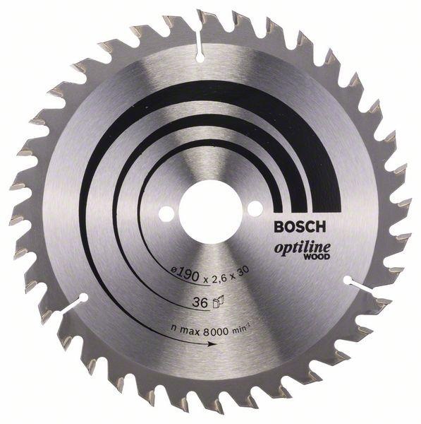 SIERRA CIRCULAR-H Optiline Madera 190*2.6*30/Z36 - B 2608640616