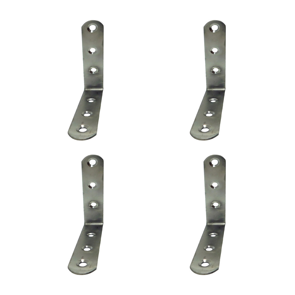 ÁNGULO REFUERZO AN24, ACERO INOXIDABLE, 100 x 100 x 19 mm. 4 unidades