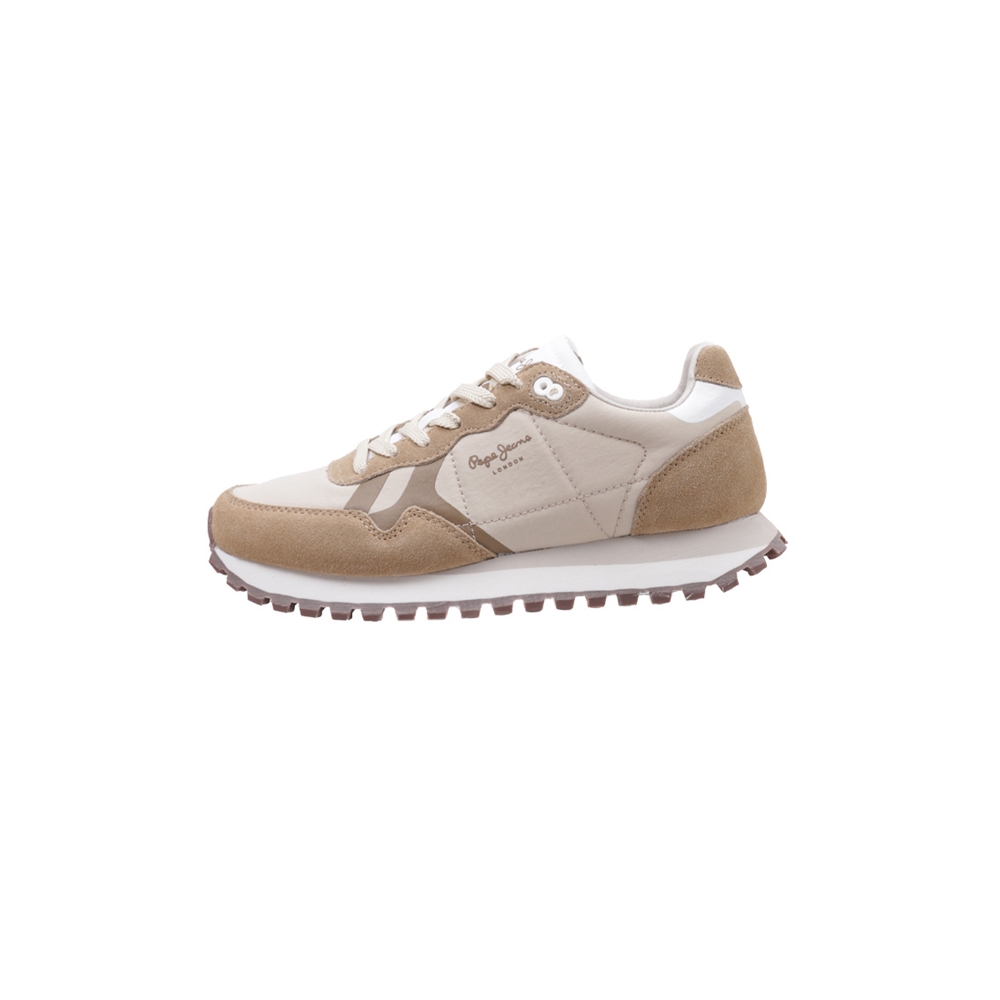 Pepe Jeans BRIT-ON PRINTS W Deportivas Planas Mujer Beige