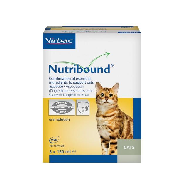 Nutribound Gatos  Solución oral palatable para mascotas con ingredientes esencialespara la alimentación progresiva en gatos en periodos de recuperacion.