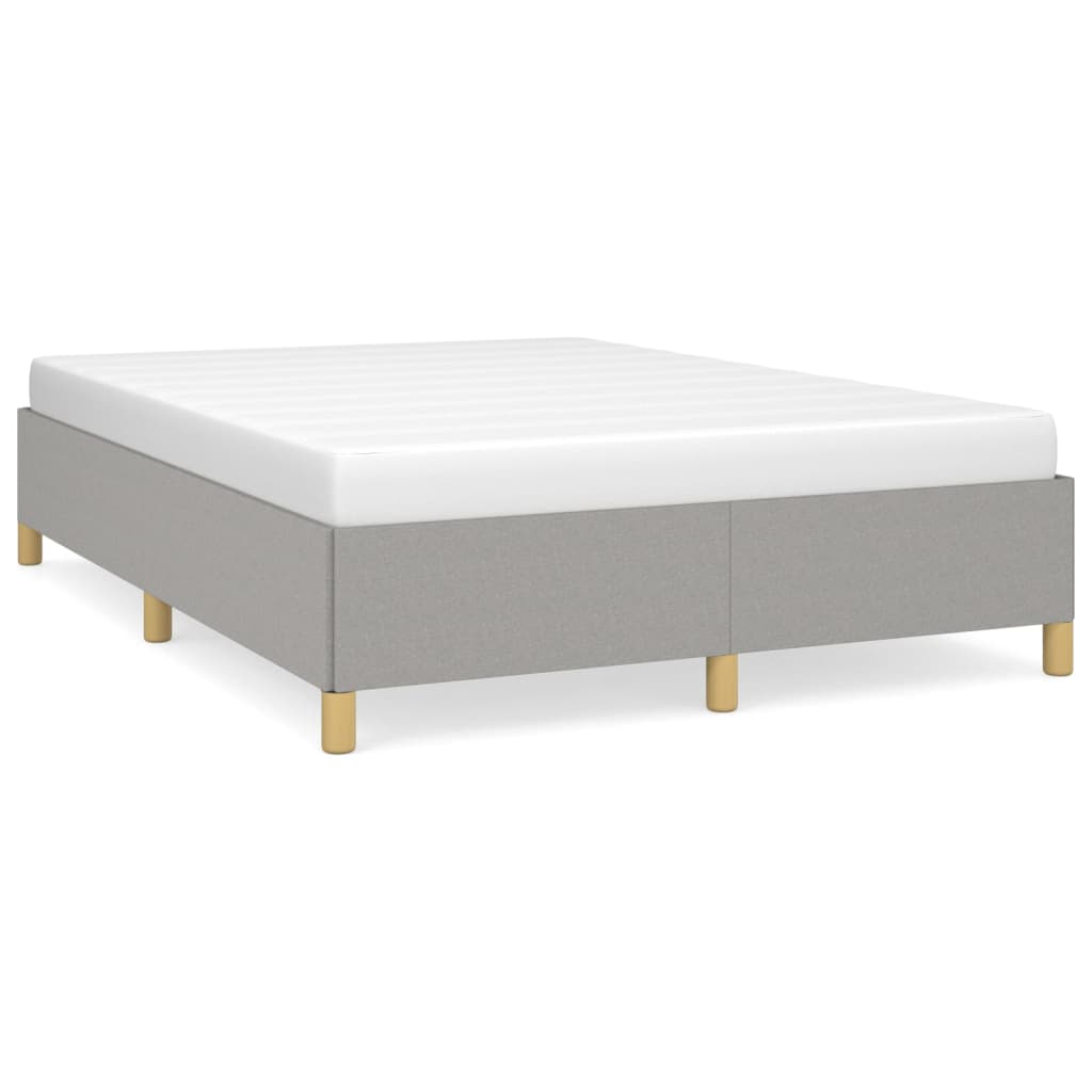 vidaXL Cama sin colchón tela gris claro 140x190 cm